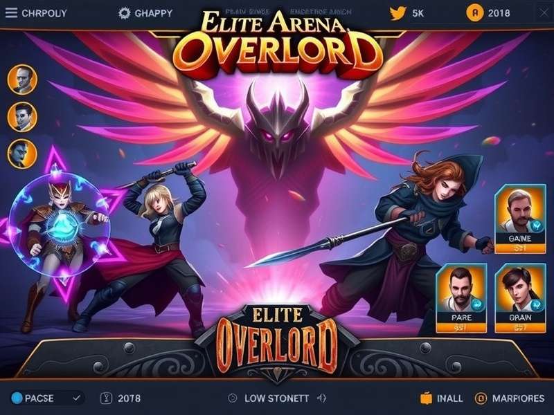 Elite Arena Overlord gameplay screenshot showing intense combat